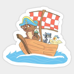 Little Bear Pirate Sticker